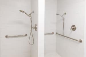 The shower room at Canyon Springs Post-Acute