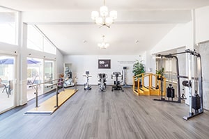 The rehab gym at the Canyon Springs facility